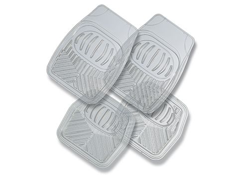 Коврики ваночки ПВХ-силикон серые (комплект)