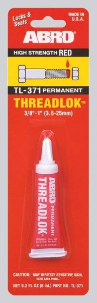 Фиксатор резьбы постоянный ABRO (красный) (6мл)